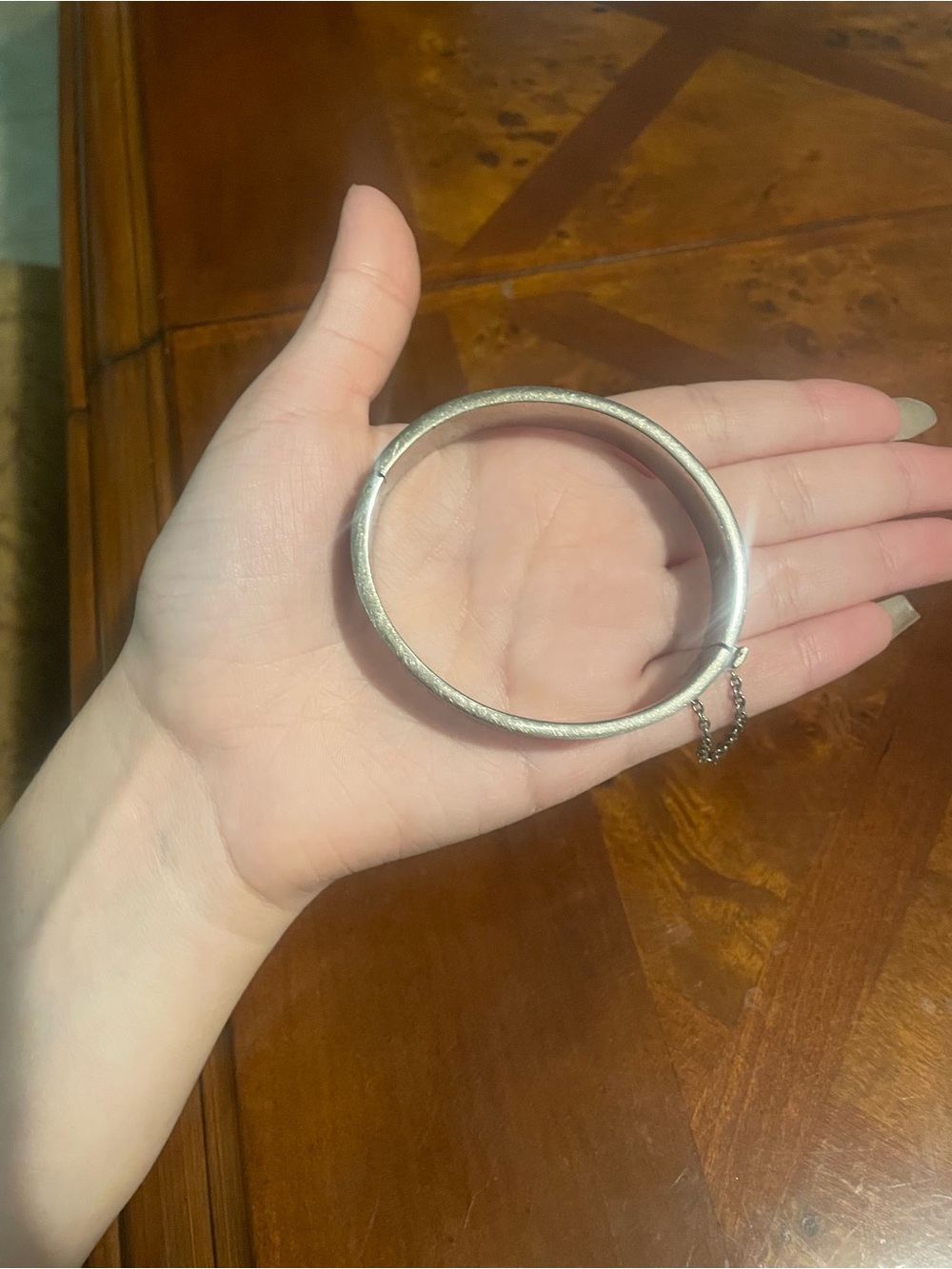 Coach Silver Blue Enamel Logo Bangle Bracelet - Picture 7 of 10